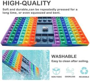 Dorytoys Rainbow Jumbo Pop It Game Toy – Dice Board for Anxiety Relief & Learning Fun