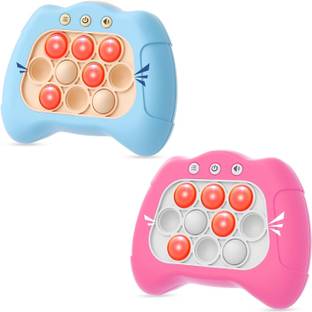 CountryLink Pop It Light Up Fidget Toy, Quick Push Game Console, Whack a Mole Finger Puppets