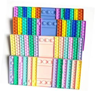 BHVMEY Silicone Rainbow Pop It Game Board – Dice Bubble Toy for Kids and Families