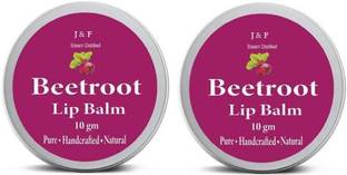 J & F Beetroot Lip Balm Pack of 2 ( 10 g *2 ) Beetroot Natural