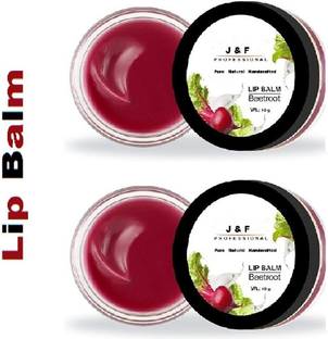 J & F Beetroot Lip Balm 100 % Organic Balm For Men & Women Pack of 2 Betroot
