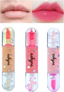 Ashyra 2-in-1 Capsule Lip Gloss for Kids – Peach Tint with Hydrating (Pack of 3)