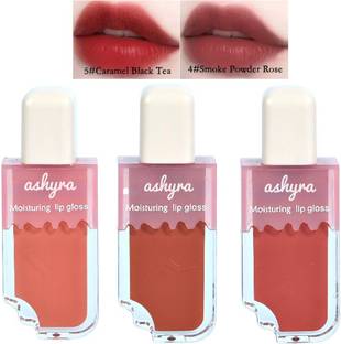Ashyra Lip Gloss with Hydration Boost – Smooth & Non-Sticky (Pack of 3)