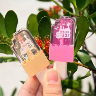 SHAGGY korean Ice cream lipgloss pink shiny lips, long lasting, waterproof (pack of 2)