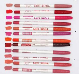 BLOOMORA Lip Liner Pencil For Girls (12 pencils) - Define Your Lips with Precision