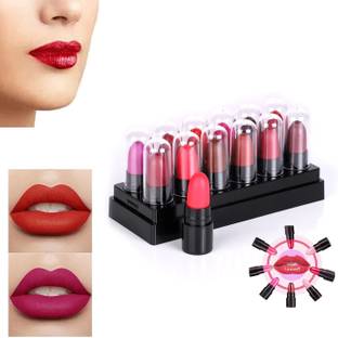 cismoline Popular Mini Matte Travel Combo Lipstick Set Of 12
