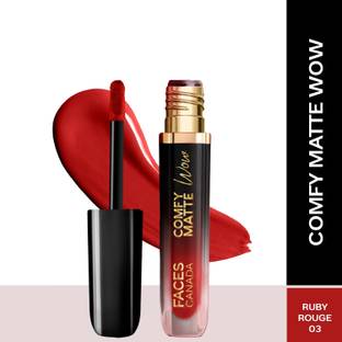 FACES CANADA Comfy Matte Wow Liquid Lipstick | Highly Pigmented | Long Lasting