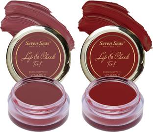 Seven Seas Lips & Cheek Tint Combo Pack Of 2 Enriched With Vitamin C Tint With Brush