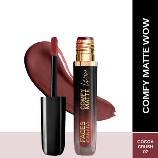 FACES CANADA Comfy Matte Wow Liquid Lipstick | Highly Pigmented | Long Lasting