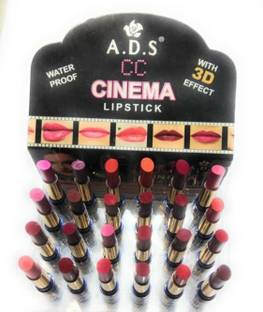 ads Waterproof lipstick-set of 24 multicolor