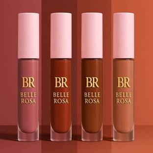 BR Belle Rosa Nude Matte Lipstick Pack of 4 – Mini Size, Long Stay Formula