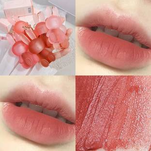 DAIMANPU Cute Rabbit Velvet Lip Mud, Key Chain Lipstick, Matte Lip Tint GEGE BEAR