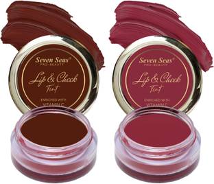 Seven Seas Lips & Cheek Tint Combo Pack Of 2 Enriched With Vitamin C Tint With Brush