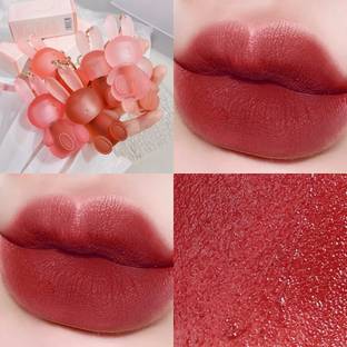 DAIMANPU Cute Rabbit Velvet Lip Mud, Key Chain Lipstick, Matte Lip Tint GEGE BEAR