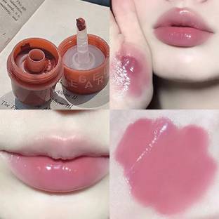 DAIMANPU Jelly Mirror Lip Mud, Gege Bear Lip Gloss, Hydrating, Non-Fade, Matte