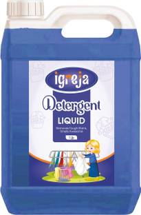 IGREJA Washing machine liquid detergent top load and front load -Blue (5 ltr) Aqua Liquid Detergent
