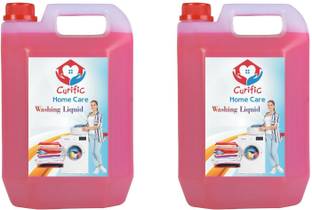 curific Washing machine liquid detergent top load and front load ( pink , 10 L) Multi-Fragrance Liquid Detergent