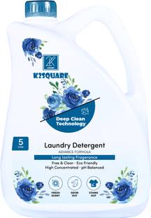 K2SQUARE Concentrated Laundry Detergent for Fabric Care, for front & top load machine Aqua Liquid Detergent