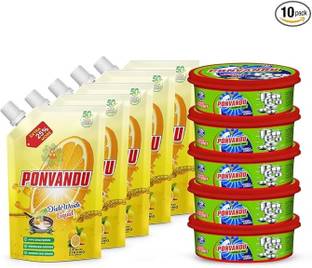 Ponvandu Dishwash Multipack combo Lime Liquid Detergent