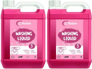 EROSKET Washing machine liquid detergent top load and front load -pink (10 ltr) Multi-Fragrance Liquid Detergent