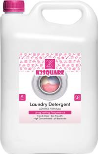 K2SQUARE Laundry Detergent Ultra Concentrated High Efficiency , Original Scent (Pink) Rose Liquid Detergent