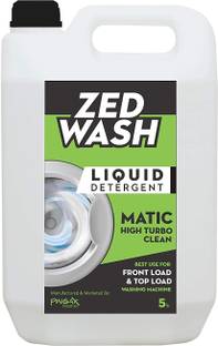Zedwash Premium Laundry Wash Liquid Detergent 5L, For Top and Front Load Washing Machine with useful for Baby Sensitive Skin | Non Toxic Lime Liquid Detergent