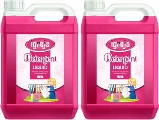 IGREJA Washing machine liquid detergent top load and front load -Pink (10 ltr) Rose Liquid Detergent