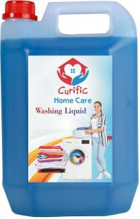 curific Washing machine liquid detergent top load and front load blue (5 ltr) Multi-Fragrance Liquid Detergent