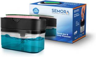 semora Soap Dispenser, Liquid Pump 300 ML with Sponge Holder for Kitchen 300 ml Liquid Dispenser