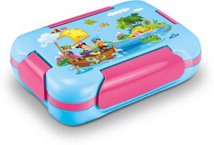 MILTON More Meal Small Tiffin Box, 600 ml, with Container,120 ml and Spoon, Sea Green 1 Containers Lunch Box