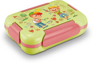 MILTON More Meal Small Tiffin , 600 ml,120 ml and Spoon,Parrot Green 1 Containers Lunch Box
