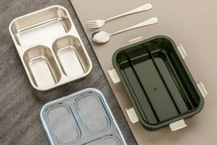 KRITI CREATION SS LUNCH BOX 3 COMPARTMENT 3 Containers Lunch Box