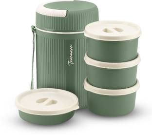 Trueware MEAL 4 Insulated Hot Lunch Box With 3 PP Container 300ML & 1 PP Container 200ML 4 Containers Lunch Box