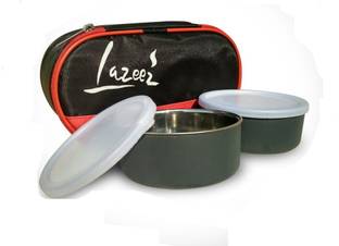WORLD OF KITCHENCRAFT 2 Microwave Container With Lid & Zippy Beg Lunch box For Office/School/College 2 Containers Lunch Box