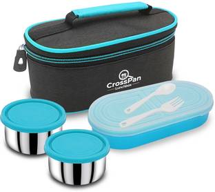 CrossPan Double Decker Lunch Box 3 Containers Lunch Box
