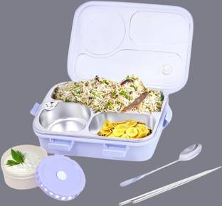 VSELL Lunch Box for Kids Compartment Insulated Stainless Steel Tiffin Box for KID_K261 3 Containers Lunch Box