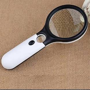 TNEMEC 3 LED Light 45x Handheld Magnifier Illuminated Reading Magnifying Glass 45 x 3X Magnifier Glass