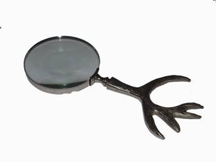 Simrah ANTIQUE MAGNIFYING GLASS WITH TREE BRANCH HANDLE 15 X CONVEX
