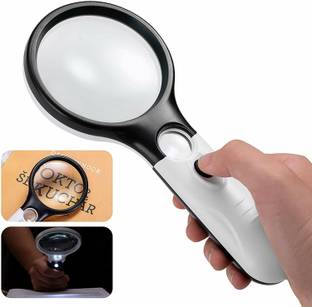 HLIPIH Reading, Insect Observation, Classroom Science Glass 3 Led 45 X 3 X 3X , 45X 3 led Magnifier