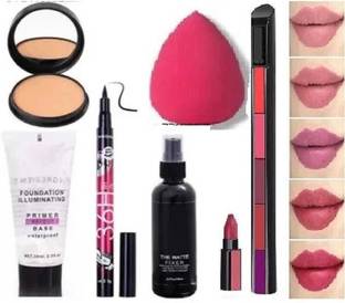 lately Best combo fixer primer eyeliner compact 5 in one lipstick puff