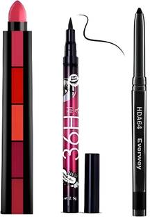 Pink cheeks 5 in 1 lipstick , 1 eyeliner , 1 kajal