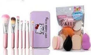 Beaulip Professional Luxury Makeup Brush Set with 6IN 1 BLENDER PUFF