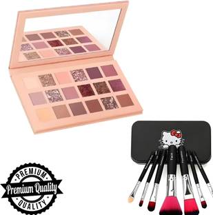 House Of Huda Makeup combo set of Eyeshadow Pallete and Makeup brushes kitty