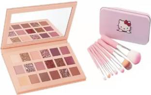QUIYANG Fashion Nude Eyeshadow Makeup Kit + Makeup Brushes