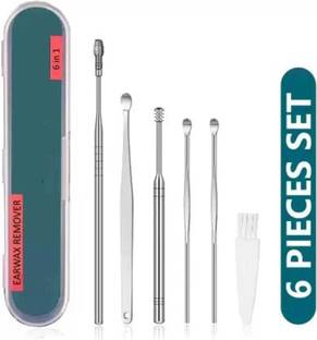MakeuPia 6 Pcs Ear Wax Cleaner, Ear Pick Earwax Removal Kit, Ear Cleansing Tool Set.