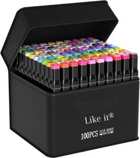 Like it 100 Sketching Dual Markers Fine and Chisel Tip for Manga Anime Drawing