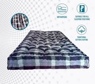 DUROKING PREMIUM BORDER COTTON MATTRESS 5 inch Single Cotton Mattress