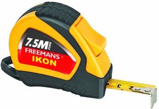 FREEMANS 7.5mtr 25mm ikon rubber grip home and professional use heavy duty hard tape Measurement Tape