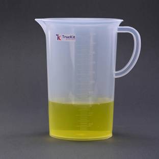 TRUEKIT Transparent Plastic Measuring Jug with Graduation Marks(Pack of 1) Measuring Cup