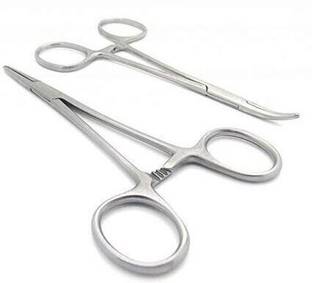 mediwave Surgical Instrument Mosquito Forceps 4Inch Straight & Curved Hemostats Forceps